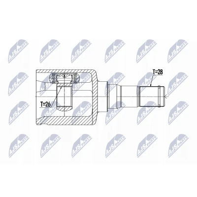Abbildung von NTY NPW VV 070 Gelenksatz Automatikgetriebe Vorderachse links VOLVO: V70 3, S60 II, V60 I