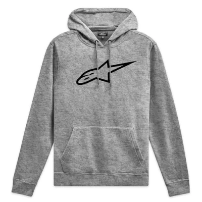 Abbildung von Alpinestars Ageless Hoodie V3 Kapuzenpullover für Herren Fleece Sweatshirt mit Kapuze Melangegrau/Schwarz XXL