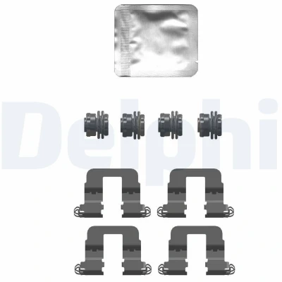 Abbildung von DELPHI LX0752 Zubehörsatz, Scheibenbremsbelag HONDA: CIVIC 10 Schragheck, HR V II, Stufenheck