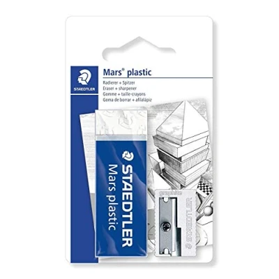 Abbildung von STAEDTLER 526 S3BK2D Blisterkarte mit 1 ST Mars plastic Radierer und Metall Spitzer