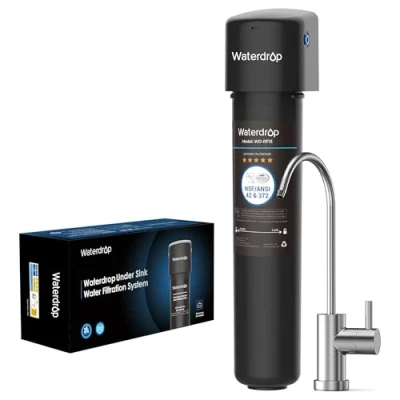 Abbildung von Waterdrop 15UB Untertisch Wasserfiltersystem mit Dediziertem Wasserhahn, NSF/ANSI 42 Zertifiziert, 60.000 Liter Wasserfilter Trinkwasser, Reduzieren Blei, Chlor, Schlechten Geschmack