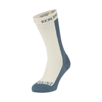 Abbildung von SEALSKINZ Starston wasserdichte Unisex Socken für kaltes Wetter, mittellang, cremefarben, L