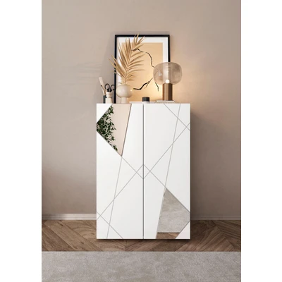 Abbildung von INOSIGN Schuhschrank &quot;Vittoria, Breite 78 cm&quot;, mit Spiegel und Siebdruck
