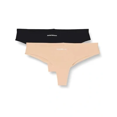 Abbildung von Emporio Armani Brazilian Brief 2 PACK Slip, Damen, Größe: Large, Nero