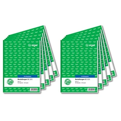 Abbildung von SIGEL BE525/10 Bestellungen A5, 10er Pack, 2x50 Blatt