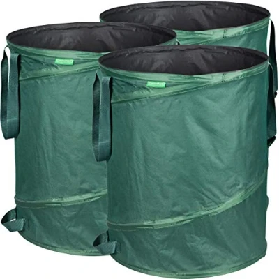Abbildung von GardenMate 3x Pop up Gartensack 160l Selbstaufstellend aus robustem Polyester Oxford 600D Gewebe
