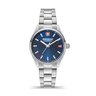 Abbildung von Swiss Military Damen Analog Quarz Uhr mit Edelstahl Armband SMWLH2200202