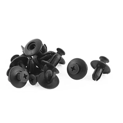 Abbildung von sourcing map 12Stk 8mm LochDM Schwarz Kotflügel Liner Verschluss Nieten Druck Klips de