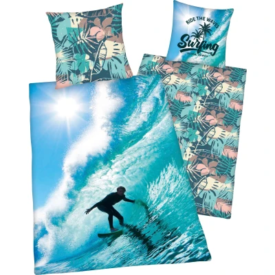 Abbildung von Herding Young Collection Wendebettwäsche &quot;Surfer&quot;, mit tollem Surfer Motiv