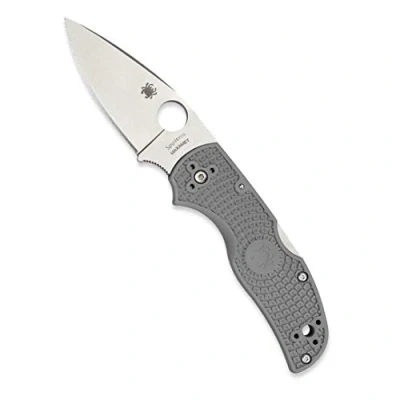 Abbildung von Spyderco Unisex Erwachsene, Messerschutz, Native 5 Lockback Maxamet, Klinge: 7.6 cm, Rot, Scheide, Messer Etui, Tasche, Taschenclip, Satin Finish Schließendes, grau, normal