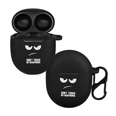 Abbildung von kwmobile Hülle kompatibel mit Google Pixel Buds Pro Silikon Kopfhörer Schutzhülle Case Cover Weiß Schwarz