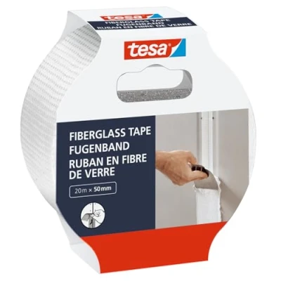 Abbildung von tesa Klebeband Fugenband Fugendichtband (Packung, 1 St) reißfestes Abdeckband für raue Oberflächen geeignet 20 m : 50 mm