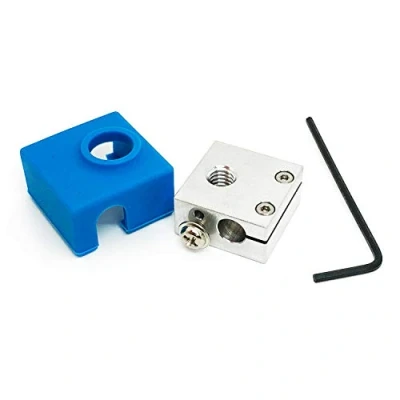Abbildung von Micro Swiss Heater Block Upgrade with Silicone Sock for CR10 / Ender 2 3 ANET A8 Printers MK7, MK8, MK9 Hotends