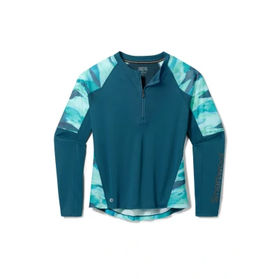 Abbildung von Smartwool Mountain BIKE LONG Sleeve Langarmshirt, Damen, Größe: XS, Twilight blue