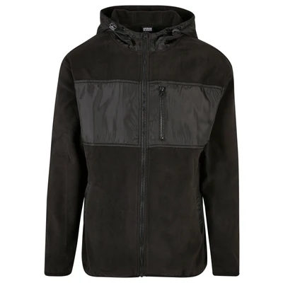 Abbildung von Urban Classics Hooded Micro Fleecejacke, Herren, Größe: Medium, Black