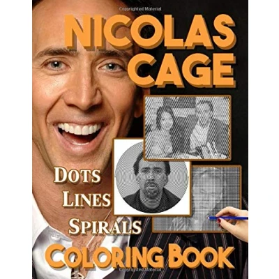 Abbildung von Nicholas Cage Dots Lines Coloring Book: Relaxing Activity New Kind Books For Adult And Kid
