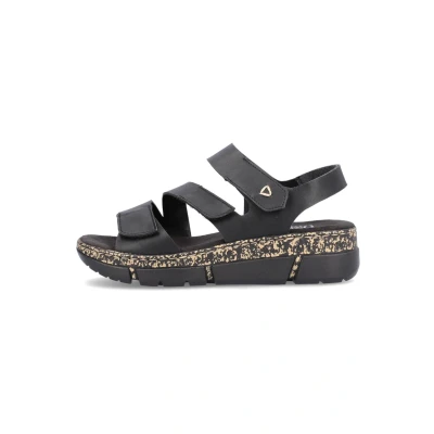 Abbildung von Rieker Riemchensandale, Sommerschuh, Sandalette, Keilabsatz, mit Klettverschlüssen