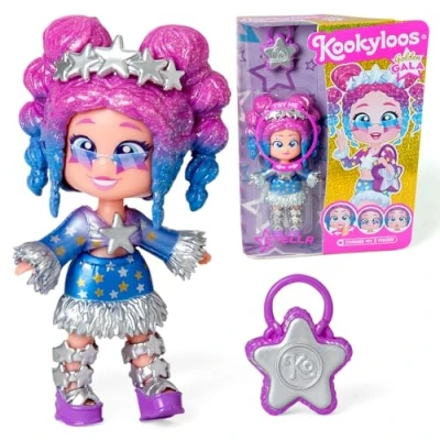 Abbildung von KOOKYLOOS Serie Golden Gala Stella, Sammelpuppe aus der Serie, enthält die Stella Puppe, 1 Tasche, Kleidung und Schuhe Zubehör, 3 Verschiedene Gesichter