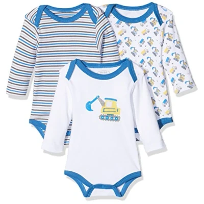 Abbildung von Schnizler Unisex Baby Body 1/1 Arm 3er Pack Bagger 809303, 900 Blau, 50 56
