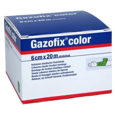 Abbildung von Gazofix color Fixierbinde kohäsiv 6 cmx20 m grün