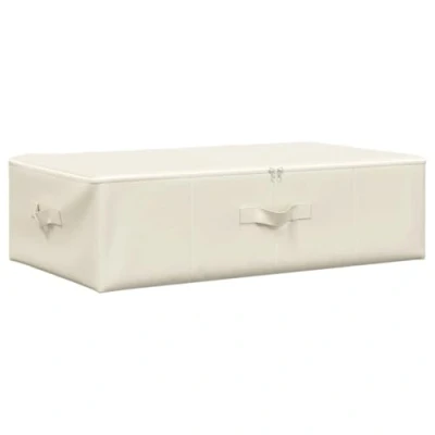 Abbildung von vidaXL Aufbewahrungsbox Spielzeugkiste Spielzeugbox Stoffbox Faltkiste Faltbox Regalkorb Kiste Korb Box Organizer Stoff 70x40x18cm Creme