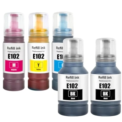 Abbildung von LAIPENG 102 Tinte Kompatibel mit Epson für ET 2700 2750 2751 2756 2850 2851 2856 3700 3750 3850 4750 4850 4856 15000 Drucker (BK*2/C/M/Y)