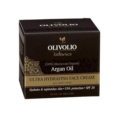 Abbildung von Olivolio ultra Feuchtigkeit Gesichtscreme mit 100% Bio Arganöl für trockene Haut ohne Mineralöl und Parabene