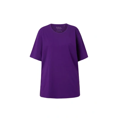 Abbildung von Ulla Popken Short Sleeve Tshirt basic, Damen, Größe: 54/56, Deep violet