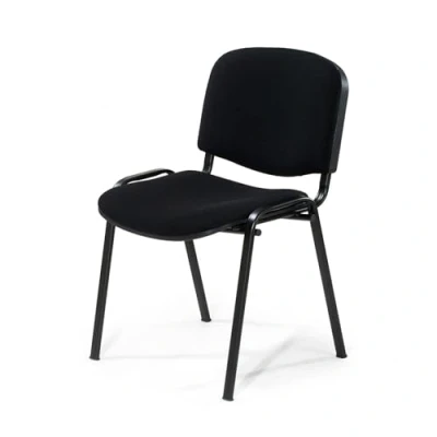 Abbildung von Topsit Büro &amp; More Besucherstuhl ISO, Bequemer Konferenzstuhl, stapelbar, mit gepolsterter Sitzfläche und Rückenlehne. Einzelner Artikel (Schwarz)