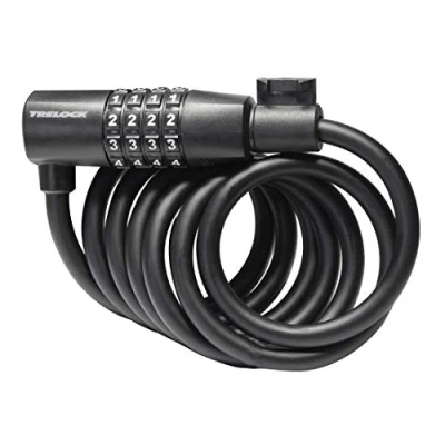 Abbildung von Trelock Unisex Erwachsene Zahlen Spiralkabelschloss 2231263293 Spiralkabelschloss, schwarz, 180cm