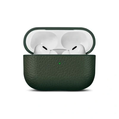 Abbildung von Woolnut Leder Hülle Case für AirPods Pro 2. Gen Grün