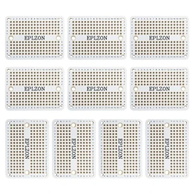 Abbildung von EPLZON Prototype Board Lötbares Breadboard Doppelseitig Leiterplatte PCB Circuit zum Schweißen von,DIY elektronische Artikel,Weiß(Packung mit 10 Stück)