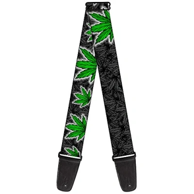 Abbildung von GS W31344 Gitarrengurt mit Schnalle, Marihuana Haze Black