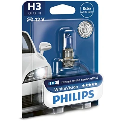 Abbildung von Philips WhiteVision Xenon Effekt H3 Scheinwerferlampe 12336WHVB1, Einzelblister, Single blister