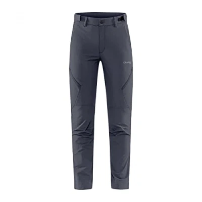 Abbildung von Craft ADV Explore TECH Pants Outdoorhose Damen XXL Asphalt 4 Wege Stretch vorgeformte Knie Verstellbarer Bund Gesäßtasche mit Reißverschluss Wanderhose Funktionshose