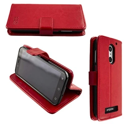 Abbildung von caseroxx Handy Hülle Tasche kompatibel mit Emporia Smart 4 Bookstyle Case Wallet in rot