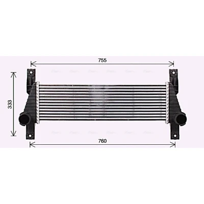 Abbildung von Ladeluftkühler AVA QUALITY COOLING FD4655