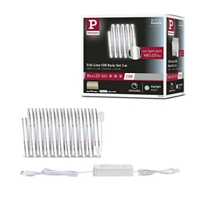 Abbildung von Paulmann 711.24 MaxLED 500 LED Strip Full Line COB Basisset 3m 19W 600lm/m 480LEDs/m 6500K 36VA