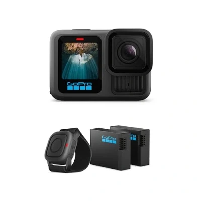 Abbildung von GoPro HERO13 Black Action Bundle Enthält 2 Enduro Akkus und eine wasserdichte Auslöserfernbedienung