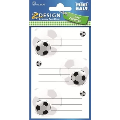 Abbildung von 10 x Z Design Buchetikett Papier 76x120mm 2 Bogen Motiv Fußball