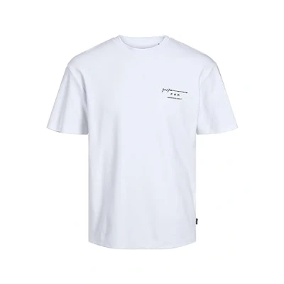 Abbildung von Jack &amp; Jones Premium Branding CREW NECK Tshirt print, Herren, Größe: Medium, Bright white