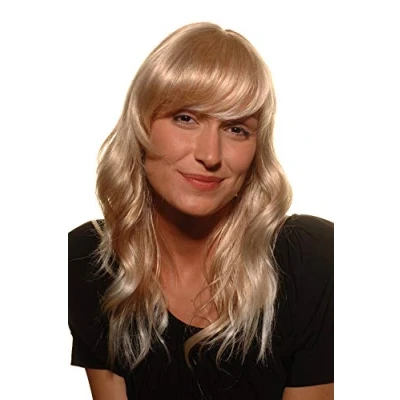 Abbildung von WIG ME UP 5019 27T613 Perücke blond sehr niedlich halblanges leicht gewelltes Haar mit Pony