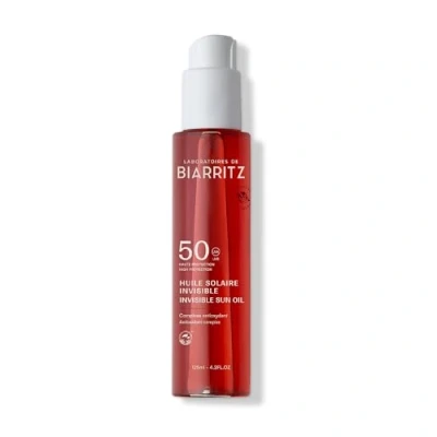 Abbildung von Laboratoires de Biarritz Satin Sonnenöl LSF50 Textur mit unsichtbarem Finish Gesicht, Körper &amp; Haare Duft 100% natürlichen Ursprungs Schützt veredelt die Haut 125 ml