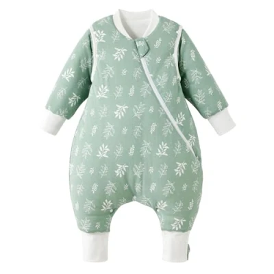 Abbildung von Duomiaomiao Baby Schlafsack mit füßen, Winter füßen,100% Baumwolle Baby, Jungen 3.5 tog Schlafsack, Cartoon Laub,Atmungsaktiv (90 100)