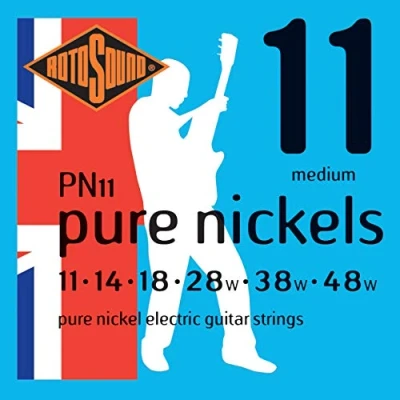 Abbildung von Rotosound Pure Nickel Saiten für E Gitarren, Stärke Medium 11 14 18 28 38 48
