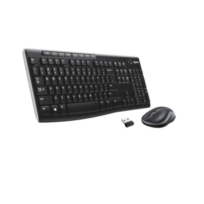Abbildung von Logitech MK270 Kabelloses Set mit Tastatur und Maus für Windows, Spanisches QWERTY Layout Schwarz
