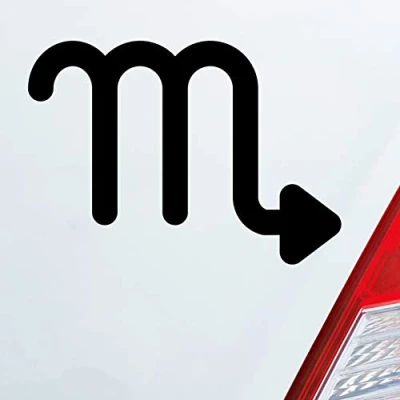 Abbildung von Hellweg Druckerei Scorpio Skorpion Sternzeichen Sterne Horoskop Auto Aufkleber Sticker Heckscheibenaufkleber