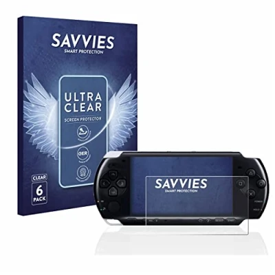 Abbildung von Savvies 6 Stück Schutzfolie für Sony PSP 3004 Displayschutz Folie Ultra Transparent