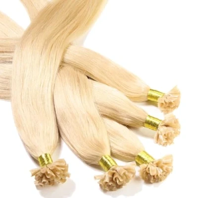 Abbildung von hair2heart Extensions Echthaar Bondings glatt 25 Strähnen 1g 50cm 9/0 lichtblond