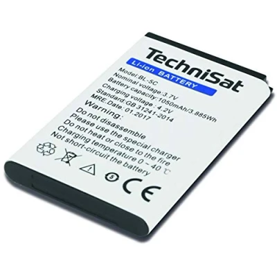 Abbildung von TechniSat Akku zu DIGITRADIO 1, 2, TECHNIRADIO RDR, 6 IR, Viola 3, Transita 100/200 (wechselbarer Lithium Ionen Akku, BL 5C, 3.7 V und 1050 mAh, 230 V, 50 Hz)